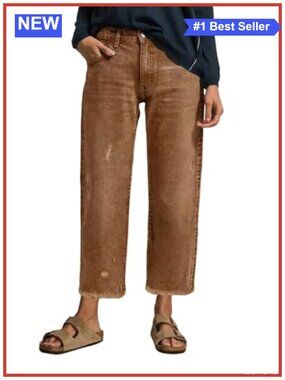 Stretchy Distressed Denim Ankle Jeans Raw Hem Ripped Casual